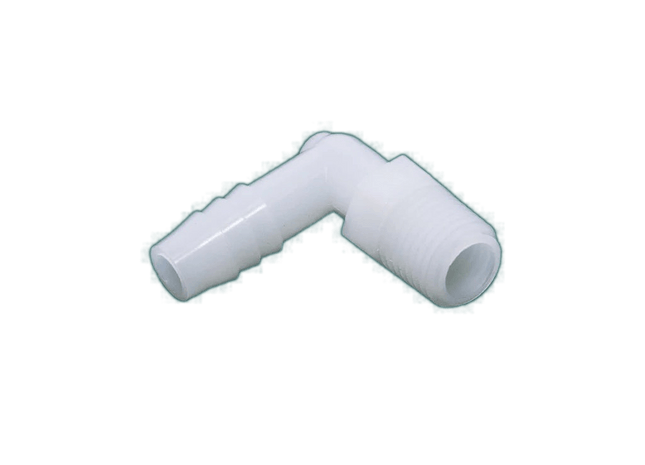 L-Fitting, 1/4mpt x 3/8 Hose PermaGreen